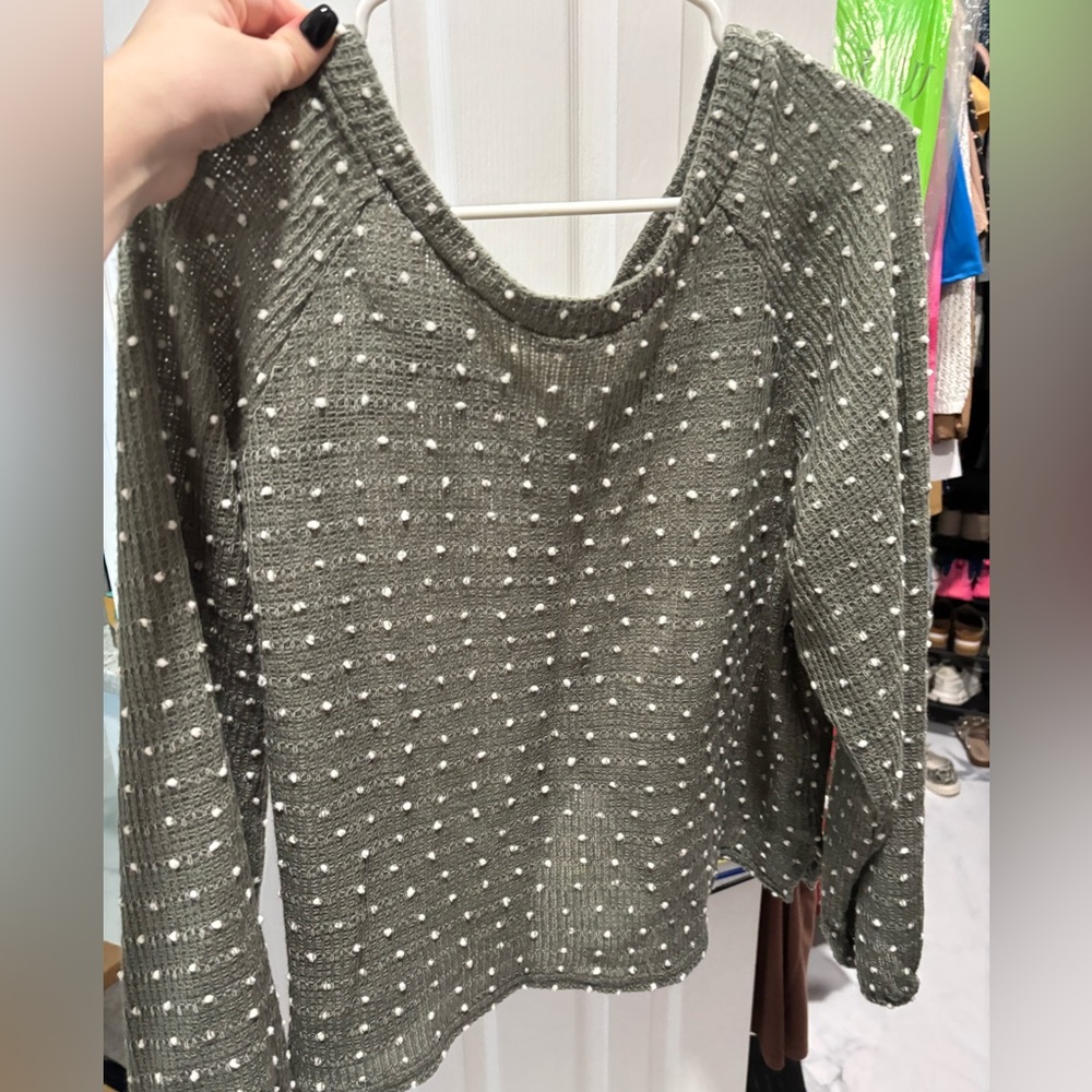 Sweater with a tie back